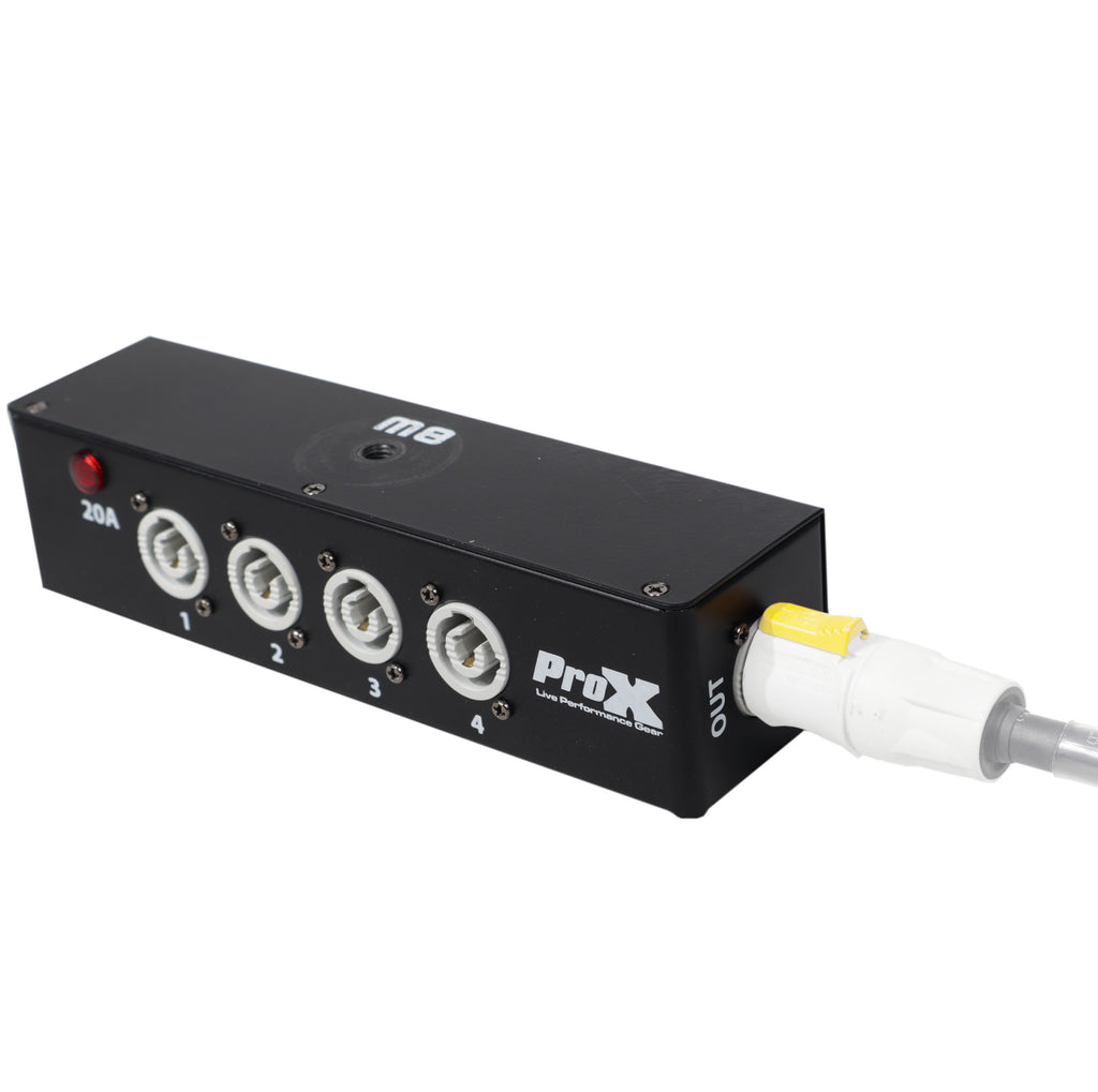 Power Center Five-Way Spitter For Indoor Powercon Connector Delivers Power For Up To 5 Fixtures  with Power Cord