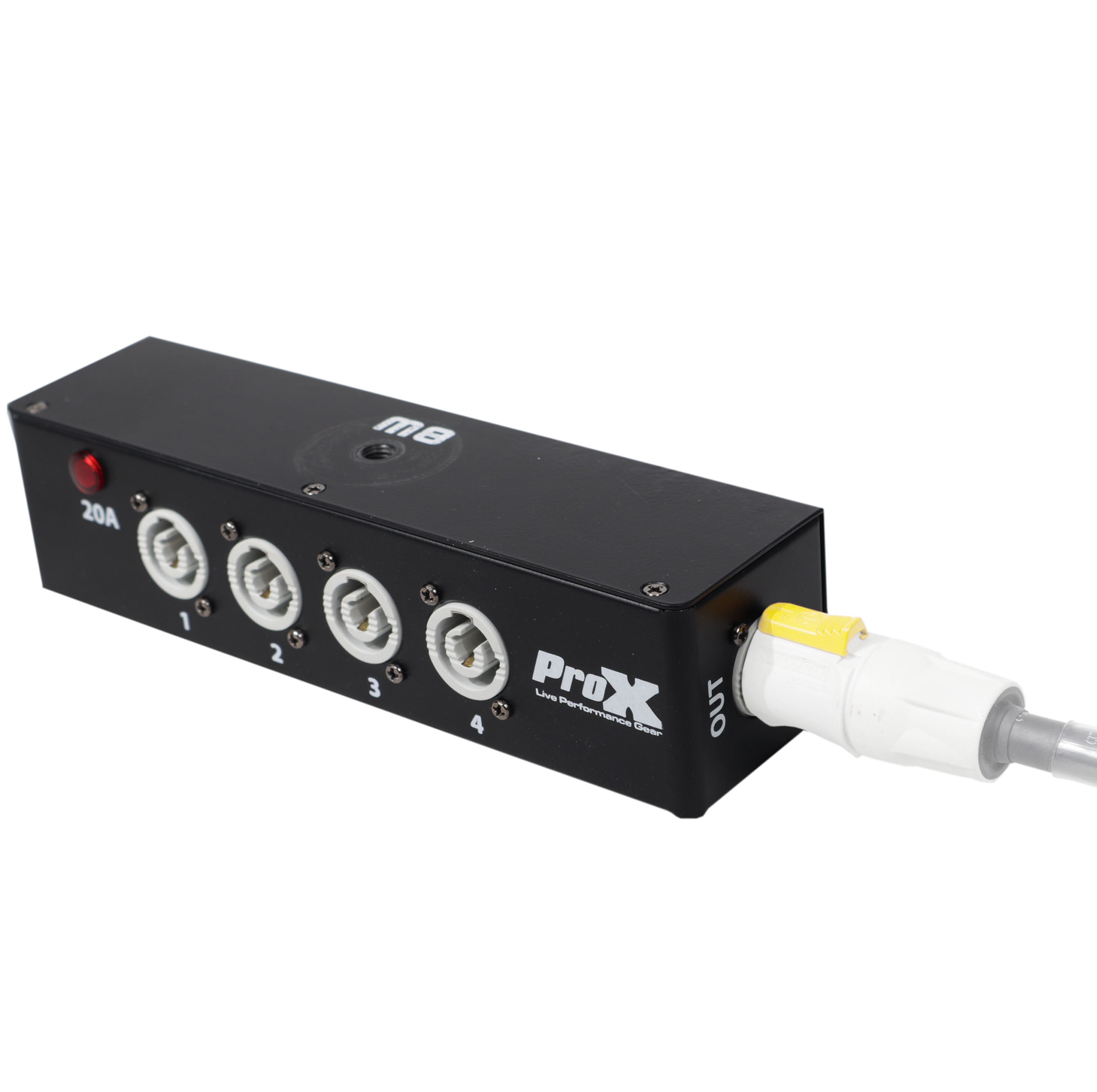 Power Center Five-Way Spitter For Indoor Powercon Connector Delivers Power For Up To 5 Fixtures  with Power Cord