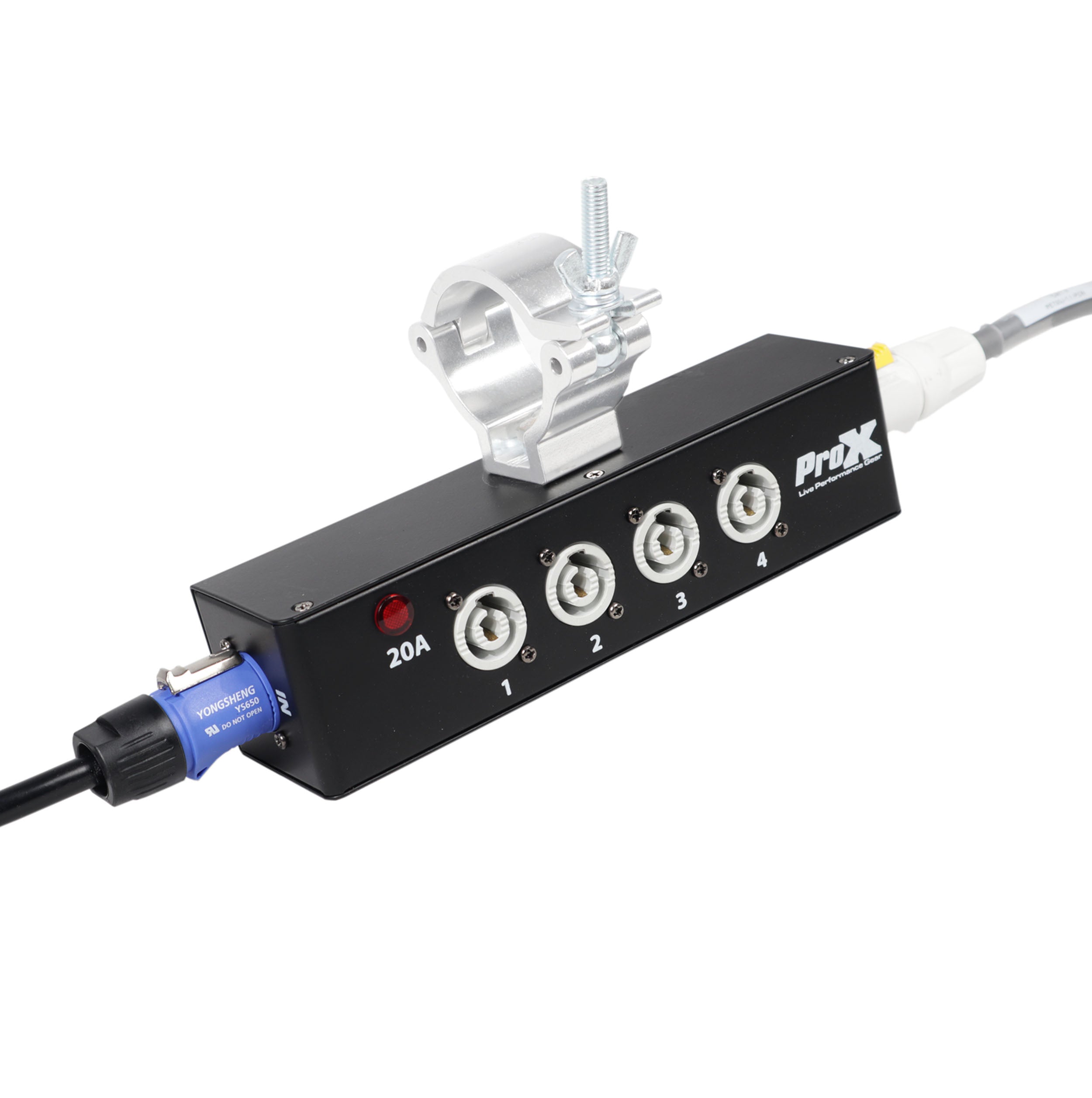 Power Center Five-Way Spitter For Indoor Powercon Connector Delivers Power For Up To 5 Fixtures  with Power Cord