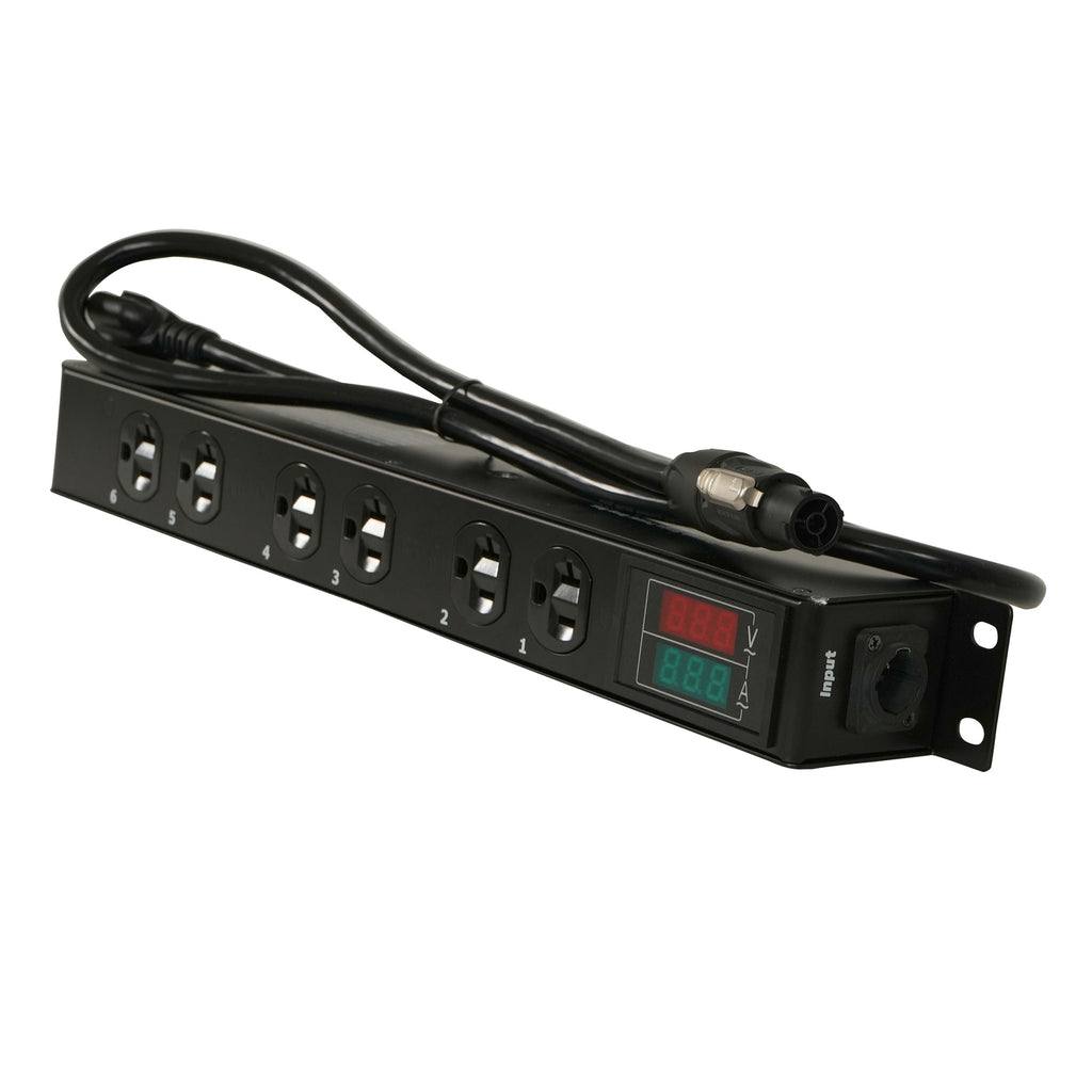 12PCS Tara PowerCenter 6X AC Outlet Box Edison Splitter Tru1 IN/OUT 20A w/ V&A Meter