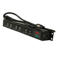 TARA 6-Outlet Edison NEMA 5-20R Power Distribution Box with True1 IN/OUT, LED Voltage and Current Display 20A Power Center