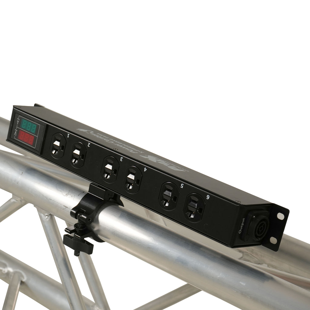 TARA 6-Outlet Edison NEMA 5-20R Power Distribution Box with True1 IN/OUT, LED Voltage and Current Display 20A Power Center