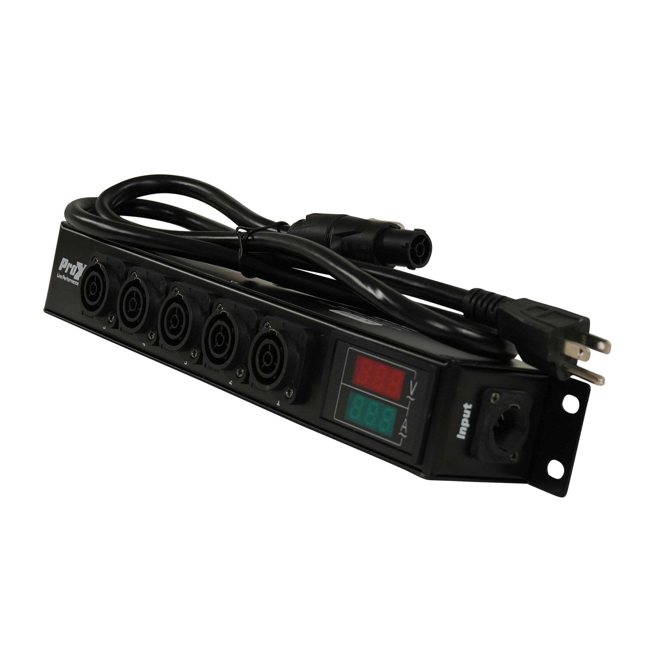 DANA PowerCenter 6X AC Outlet Box True1 Splitter 20A Rean Connector w/ V&A Meter