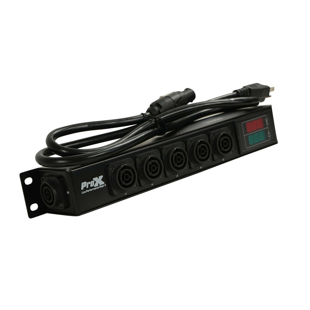 12PCS PowerCenter 6X AC Outlet Box True1 Splitter 20A Rean Connector w/ V&A Meter