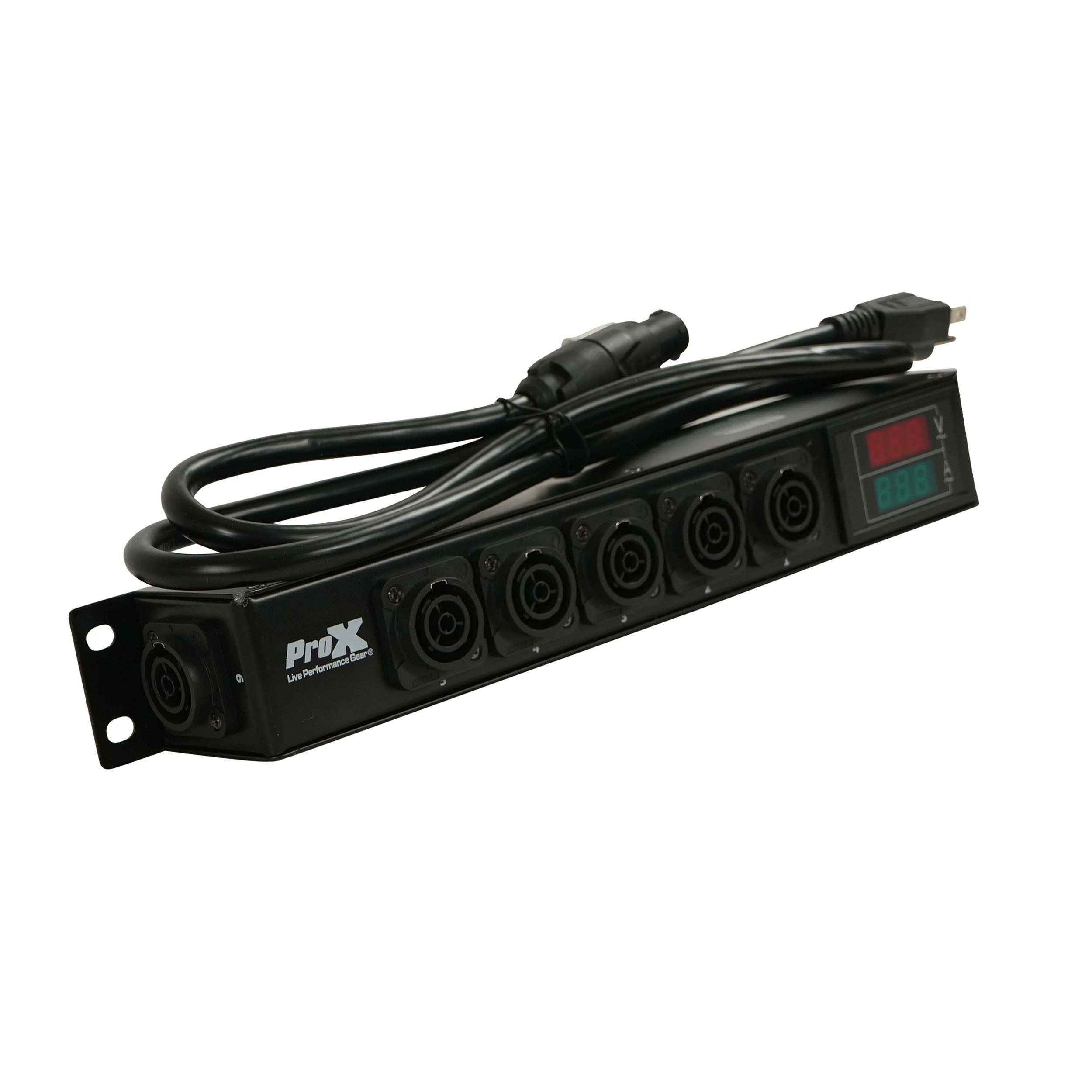 12PCS PowerCenter 6X AC Outlet Box True1 Splitter 20A Rean Connector w/ V&A Meter