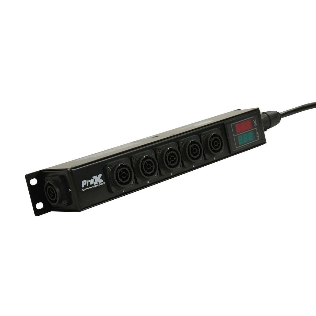 12PCS PowerCenter 6X AC Outlet Box True1 Splitter 20A Rean Connector w/ V&A Meter