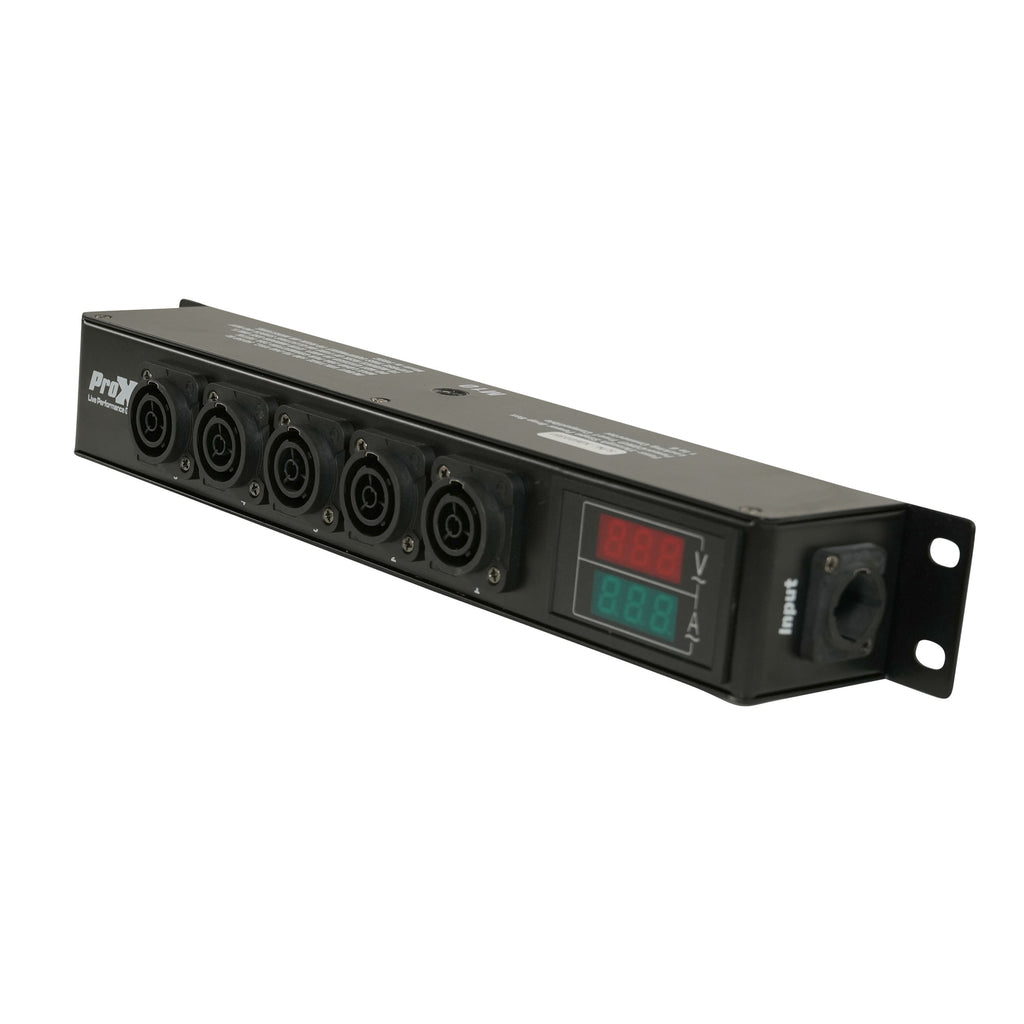 DANA PowerCenter 6X AC Outlet Box True1 Splitter 20A Rean Connector w/ V&A Meter
