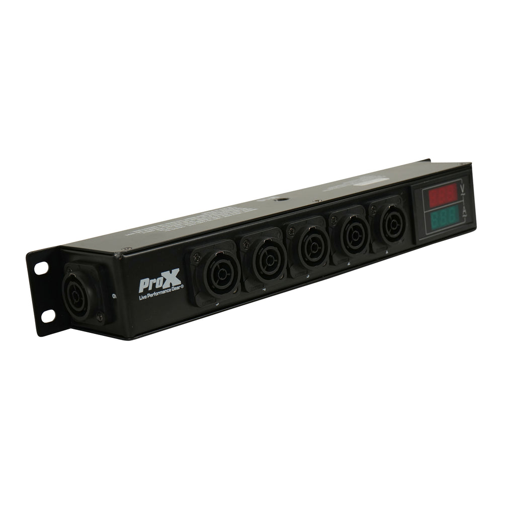 12PCS PowerCenter 6X AC Outlet Box True1 Splitter 20A Rean Connector w/ V&A Meter