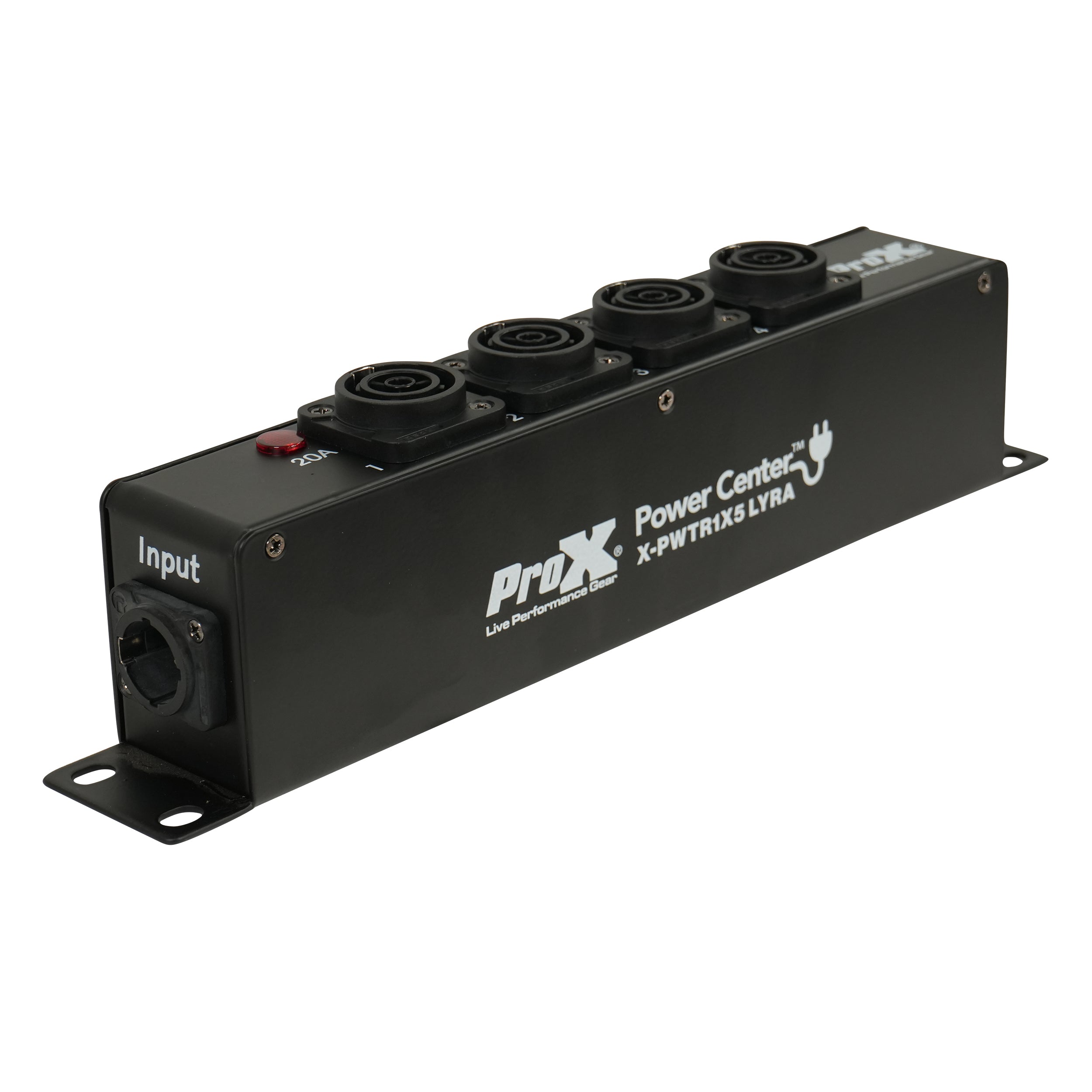 LYRA PowerCenter PowerCON TRUE1 5-Way Power Splitter Box for True1 Power Connection Powers 5 Devices with Power Cord