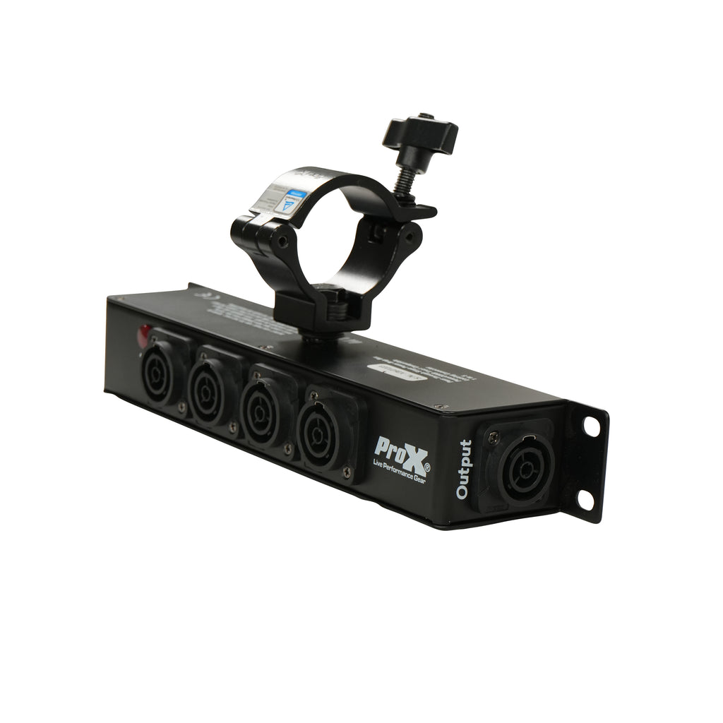 LYRA PowerCenter PowerCON TRUE1 5-Way Power Splitter Box for True1 Power Connection Powers 5 Devices with Power Cord