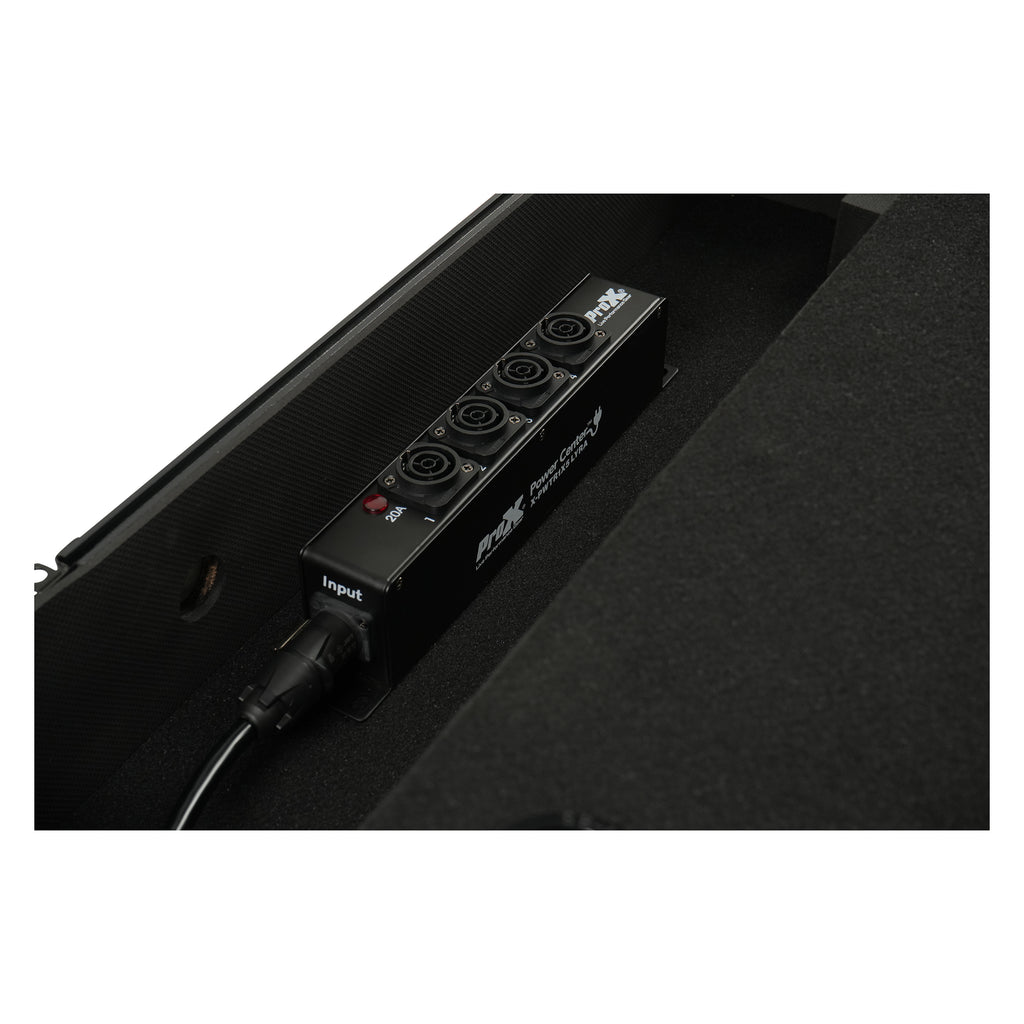 LYRA PowerCenter PowerCON TRUE1 5-Way Power Splitter Box for True1 Power Connection Powers 5 Devices with Power Cord