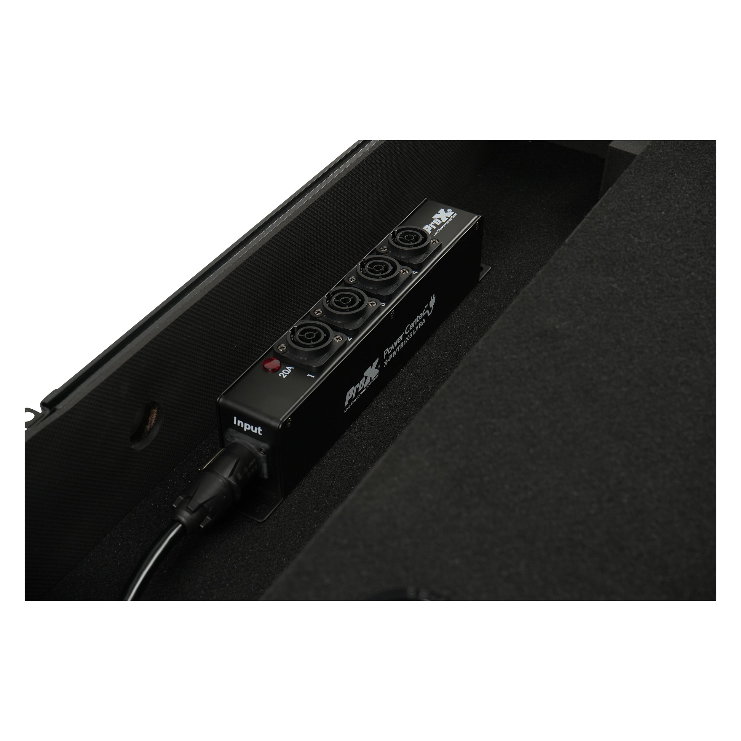 LYRA PowerCenter PowerCON TRUE1 5-Way Power Splitter Box for True1 Power Connection Powers 5 Devices with Power Cord