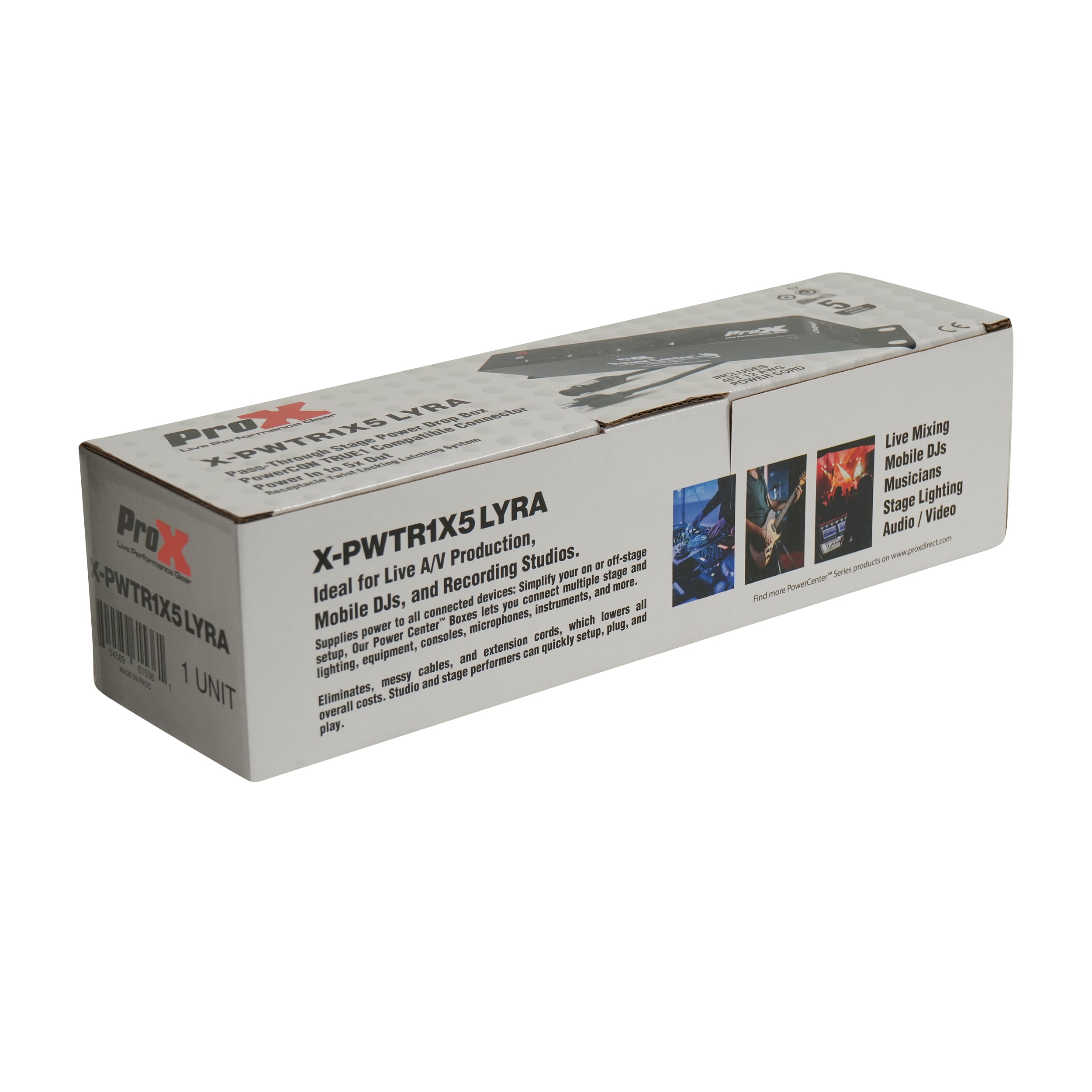 LYRA PowerCenter PowerCON TRUE1 5-Way Power Splitter Box for True1 Power Connection Powers 5 Devices with Power Cord