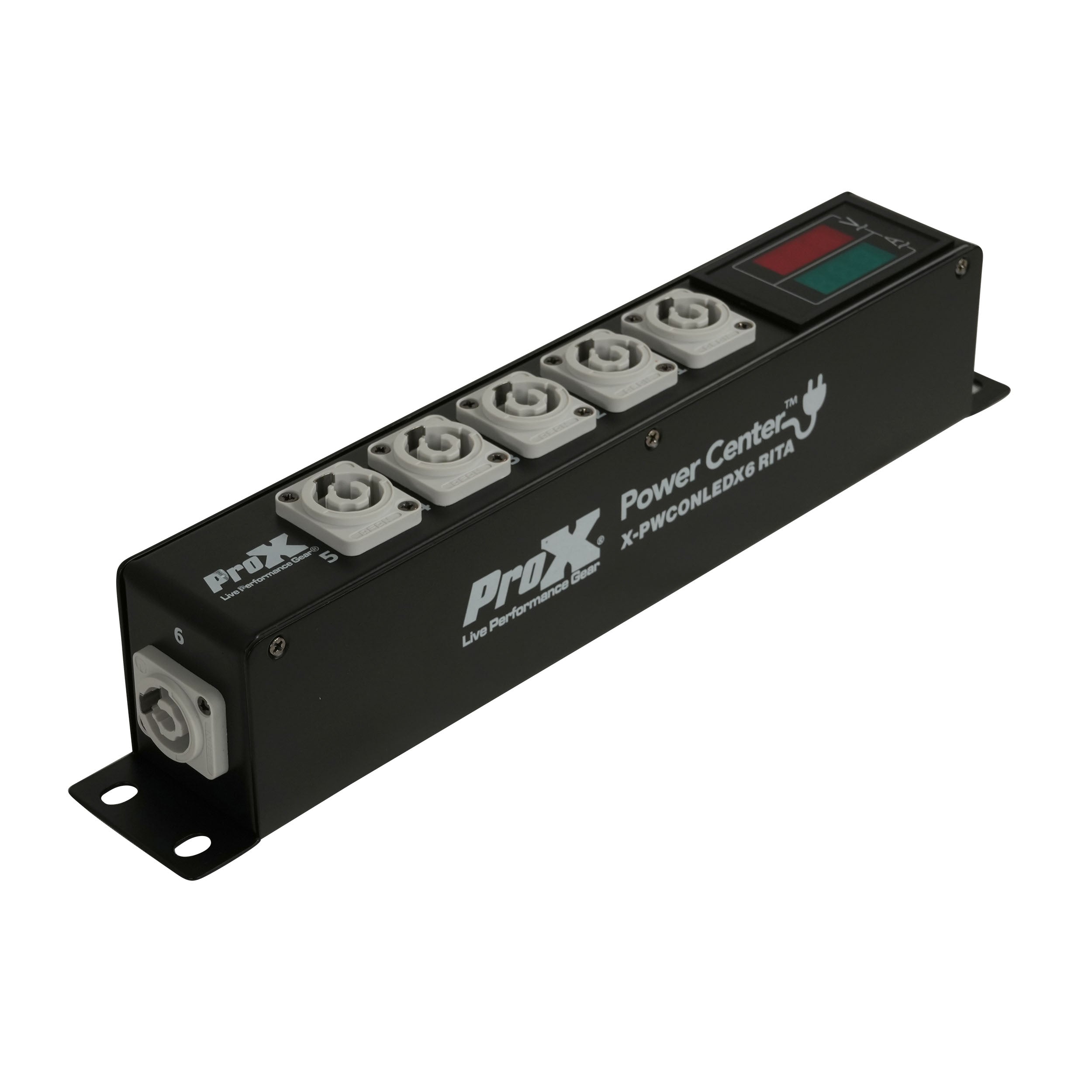 RITA PowerCenter 6X AC Outlet Box powerCON Compatible Splitter 20A w/ V&A Meter