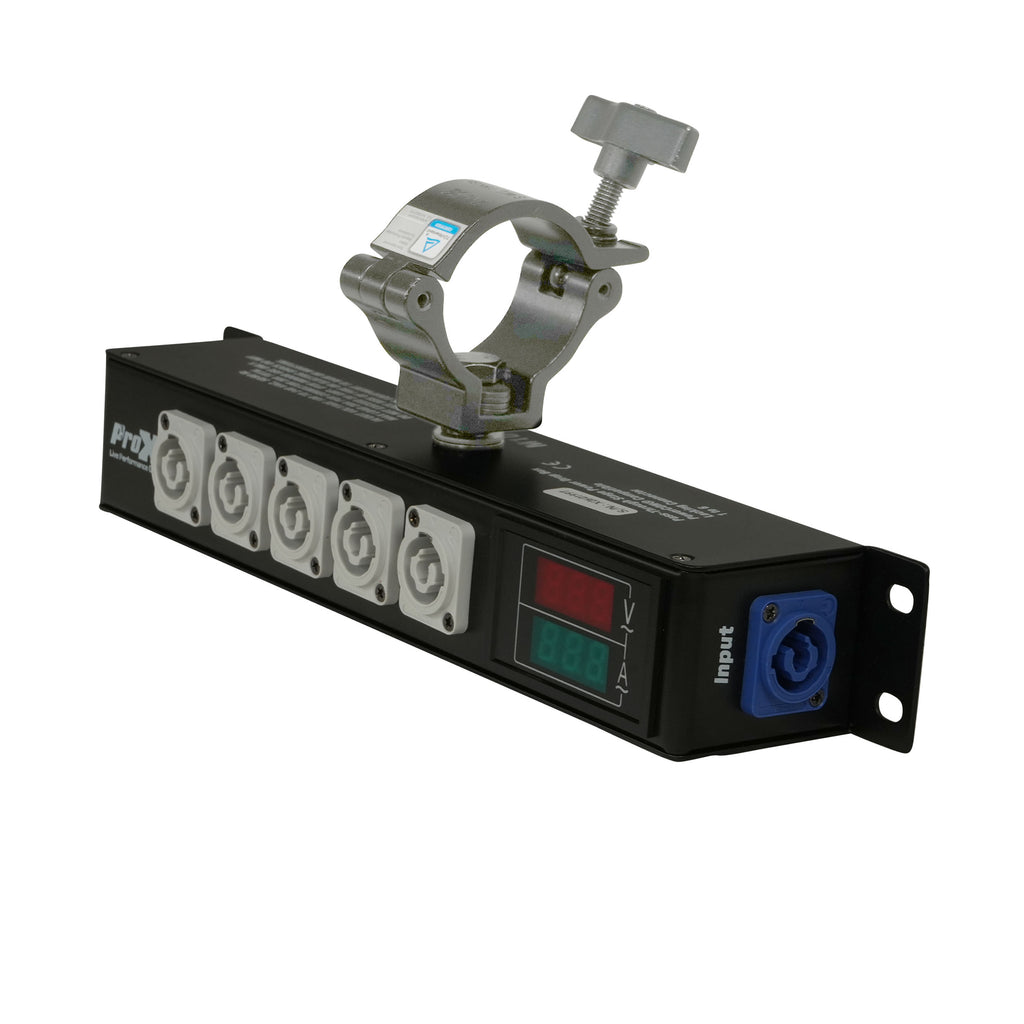 RITA PowerCenter 6X AC Outlet Box powerCON Compatible Splitter 20A w/ V&A Meter