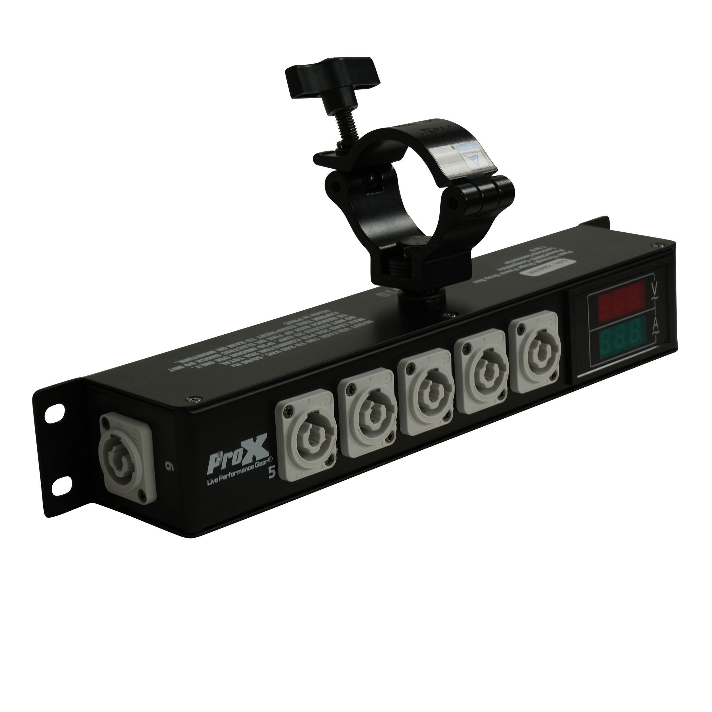 RITA PowerCenter 6X AC Outlet Box powerCON Compatible Splitter 20A w/ V&A Meter