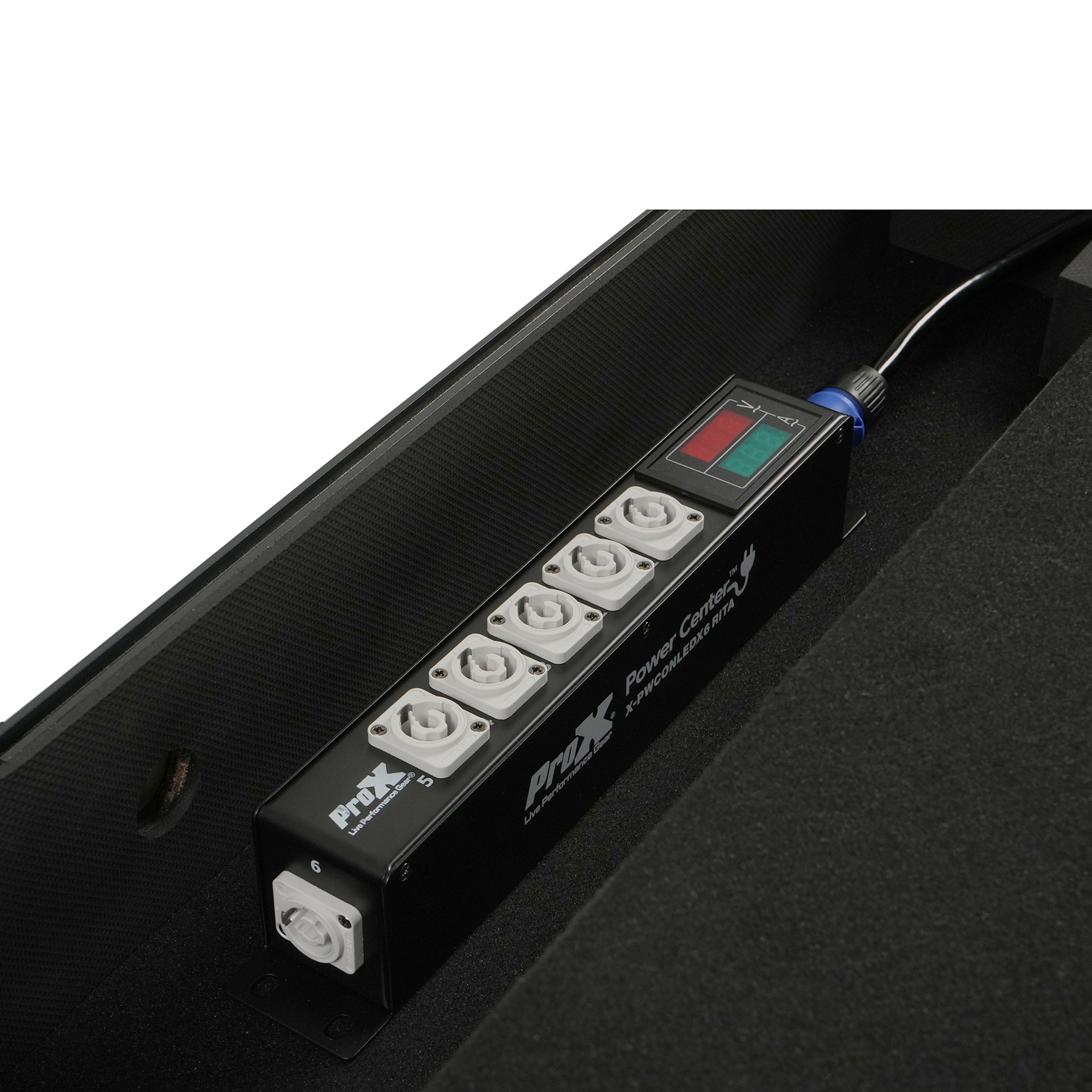 RITA PowerCenter 6X AC Outlet Box powerCON Compatible Splitter 20A w/ V&A Meter
