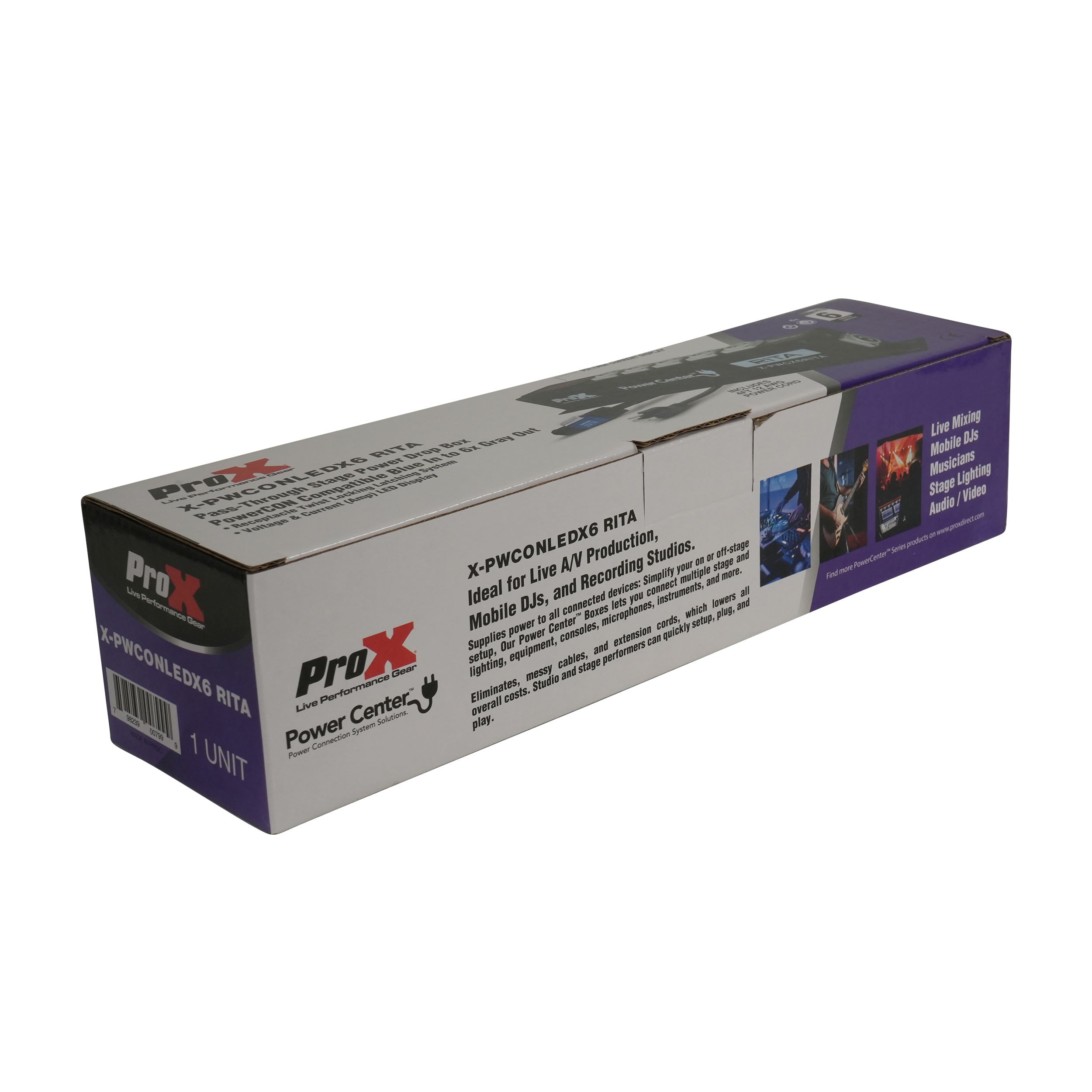 RITA PowerCenter 6X AC Outlet Box powerCON Compatible Splitter 20A w/ V&A Meter