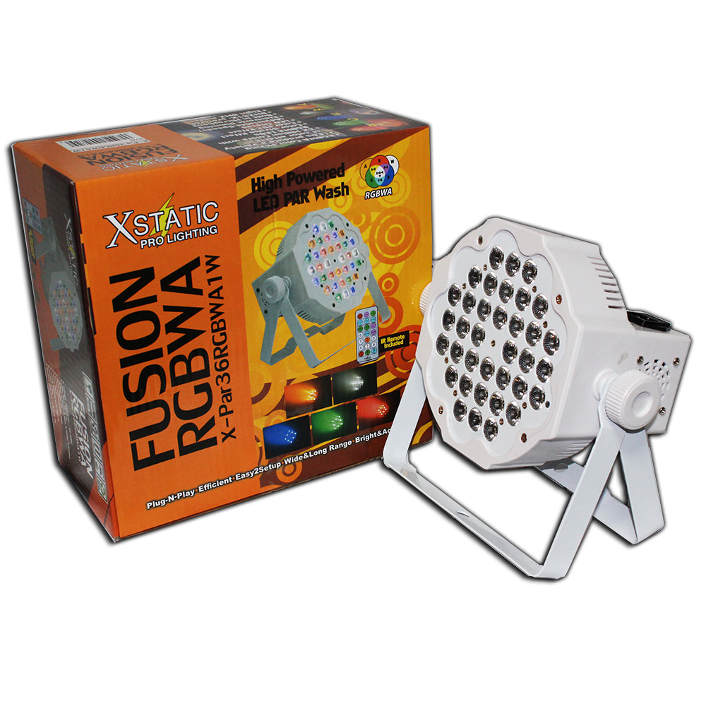 Fusion RGBWA Par 36x 1W LED Slim Par White Housing