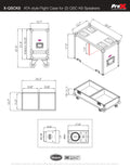 ATA Dual Speaker Flight Case For 2x QSC K8.2 K8 Series Subwoofer Speakers with 4 in. Casters
