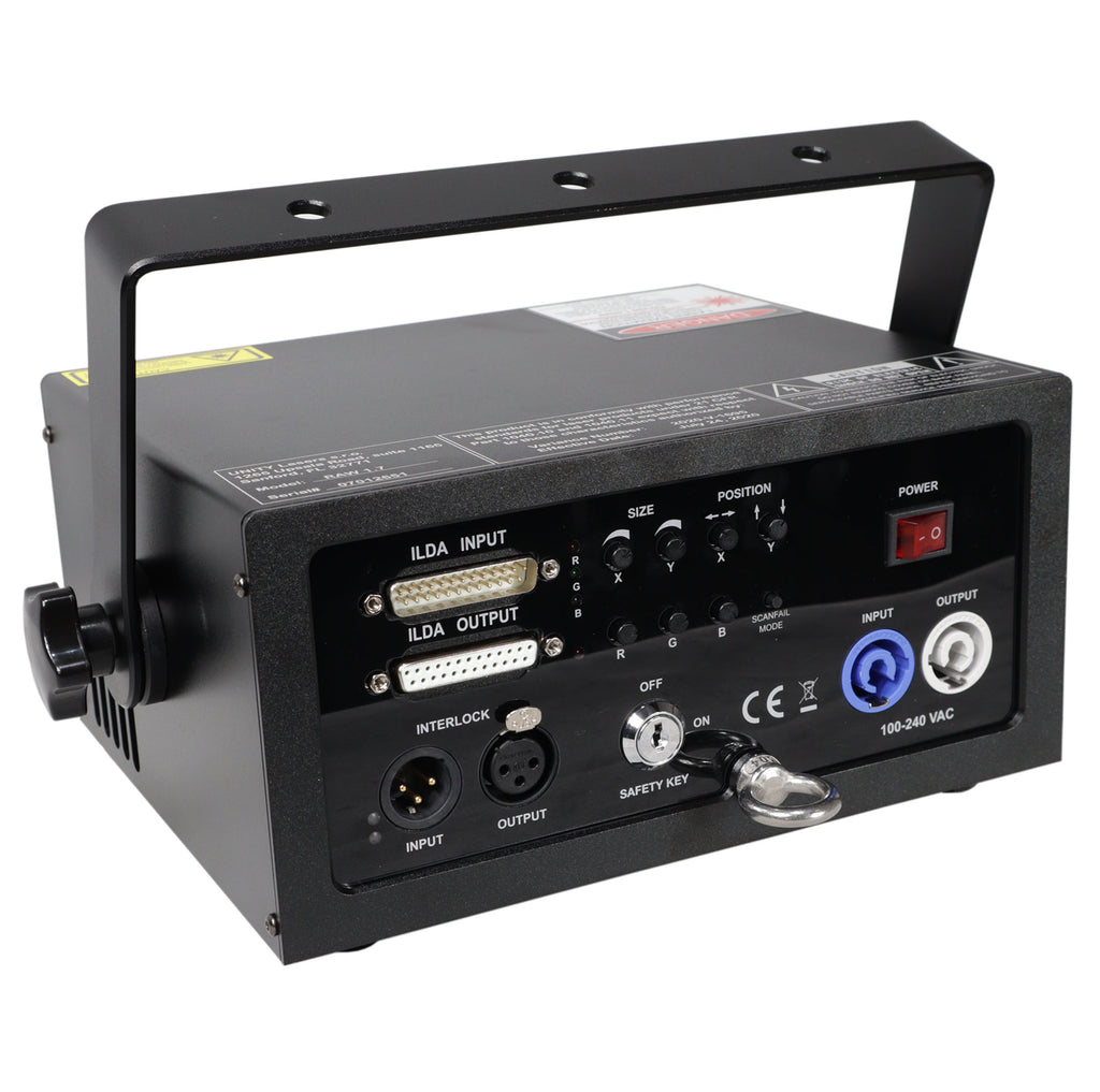 Unity Raw 1.7 Watt RGB Laser Light Show Projector System