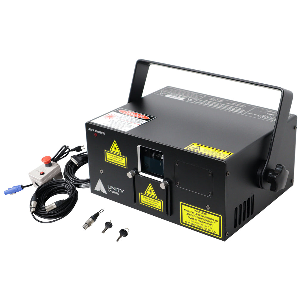 Unity Raw 3 Watt RGB DMX Laser Light Show Projector System