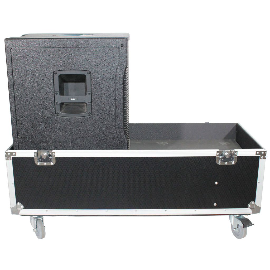 ATA Flight Case for 2x RCF EVOX12 or EV Evolve 50 Compact Arrays Fits Two Speakers and Subwoofers