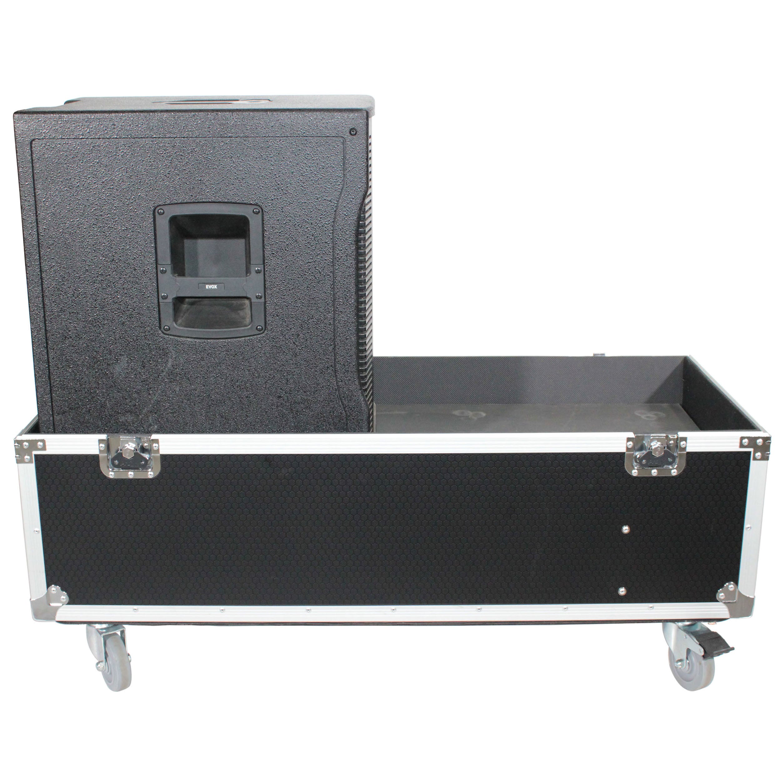 ATA Flight Case for 2x RCF EVOX12 or EV Evolve 50 Compact Arrays Fits Two Speakers and Subwoofers