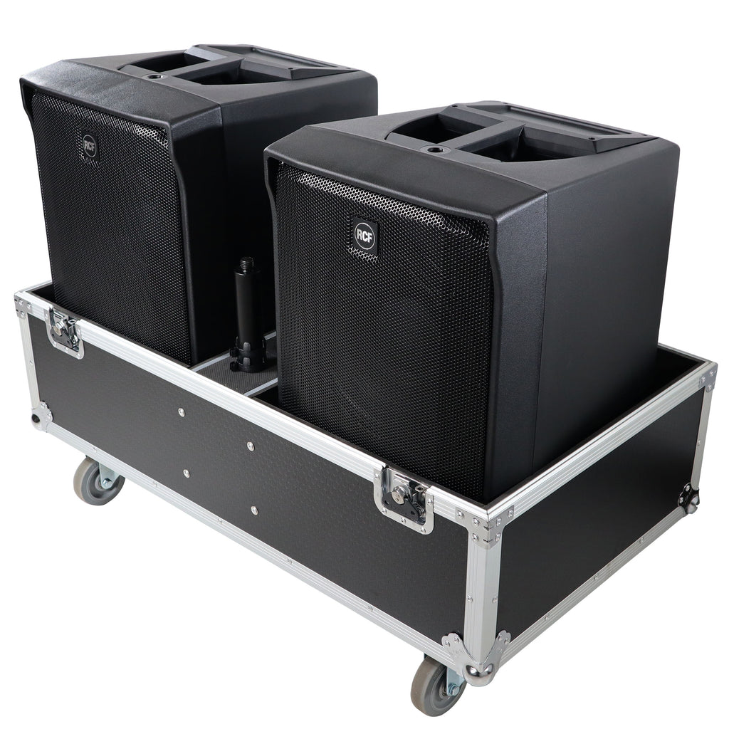 ATA Style Flight-Road Case For RCF EVOX 8 J8 JMIX8 Speaker Array System Fits Two Speakers and Subs