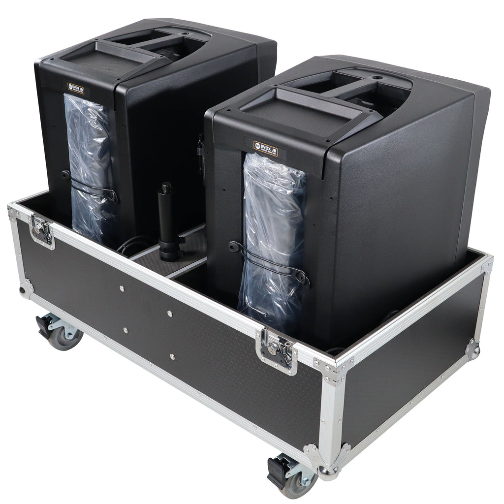 ATA Style Flight-Road Case For RCF EVOX 8 J8 JMIX8 Speaker Array System Fits Two Speakers and Subs