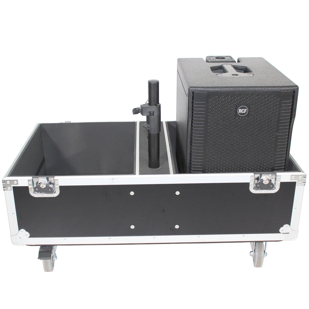 ATA Style Flight-Road Case For RCF EVOX 8 J8 JMIX8 Speaker Array System Fits Two Speakers and Subs