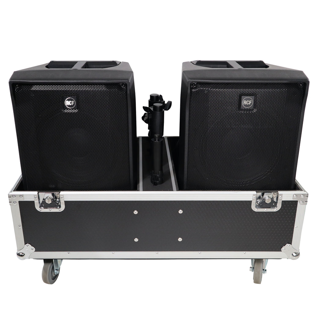ATA Style Flight-Road Case For RCF EVOX 8 J8 JMIX8 Speaker Array System Fits Two Speakers and Subs
