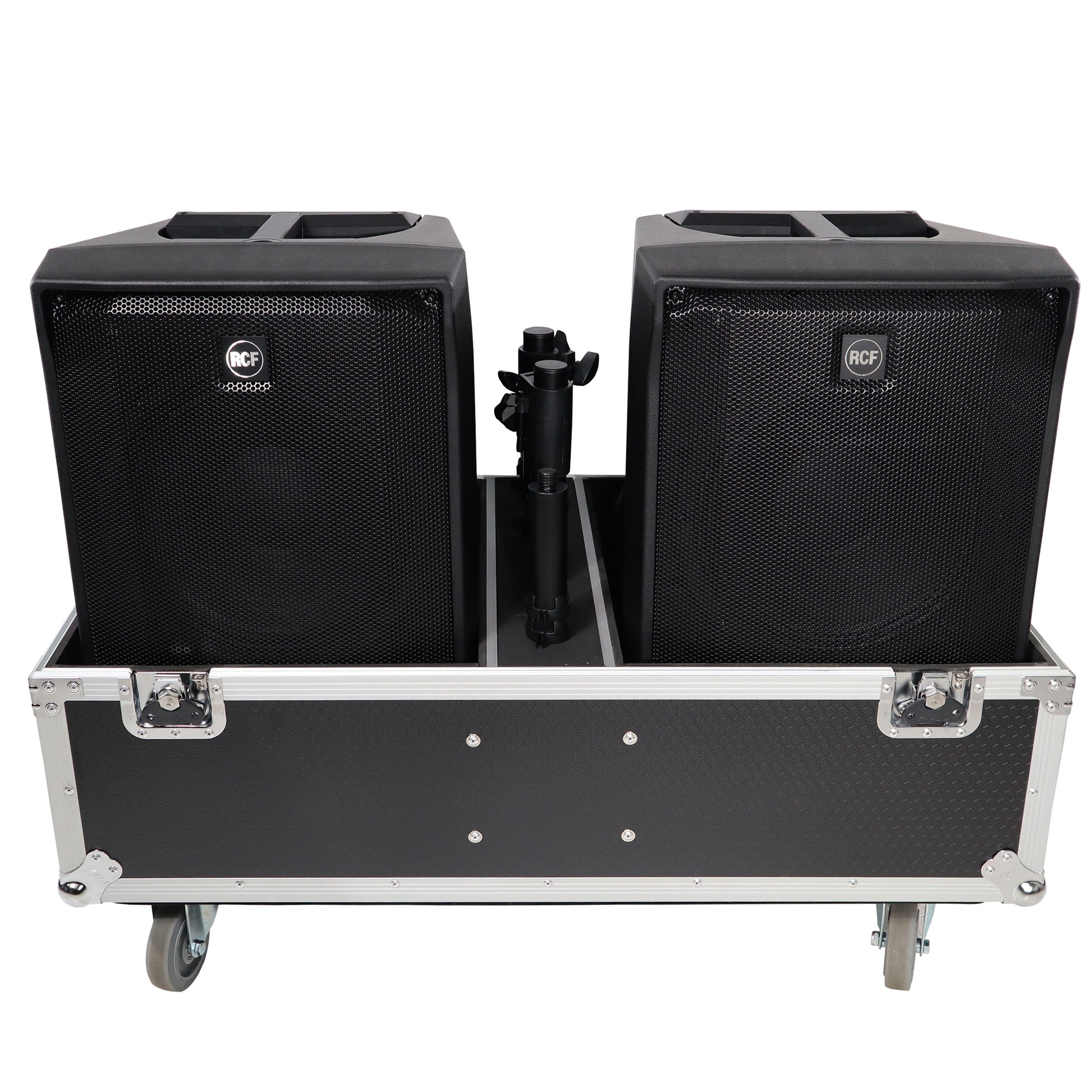 ATA Style Flight-Road Case For RCF EVOX 8 J8 JMIX8 Speaker Array System Fits Two Speakers and Subs