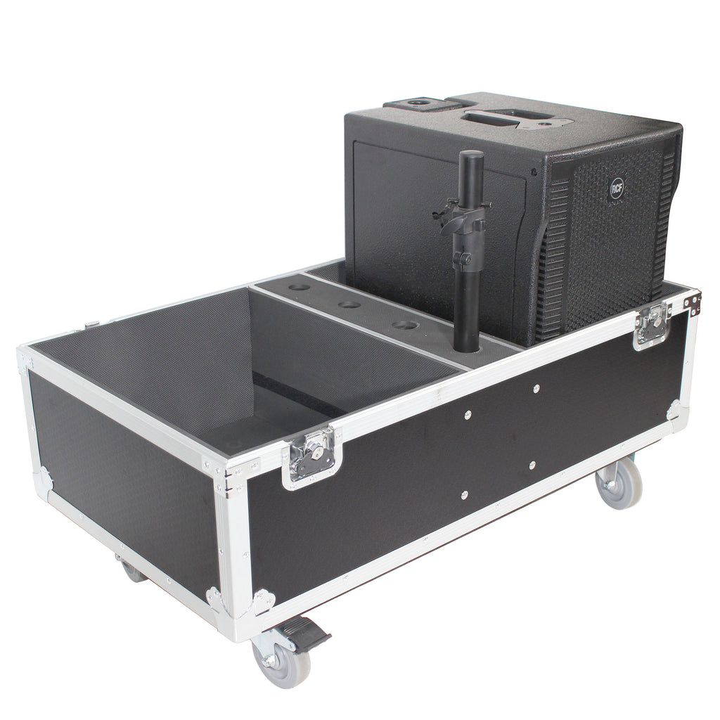 ATA Style Flight-Road Case For RCF EVOX 8 J8 JMIX8 Speaker Array System Fits Two Speakers and Subs