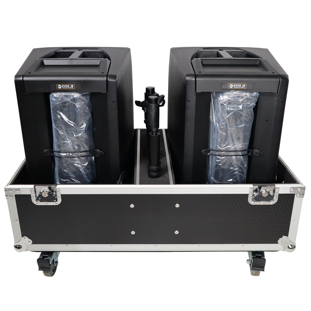 ATA Style Flight-Road Case For RCF EVOX 8 J8 JMIX8 Speaker Array System Fits Two Speakers and Subs