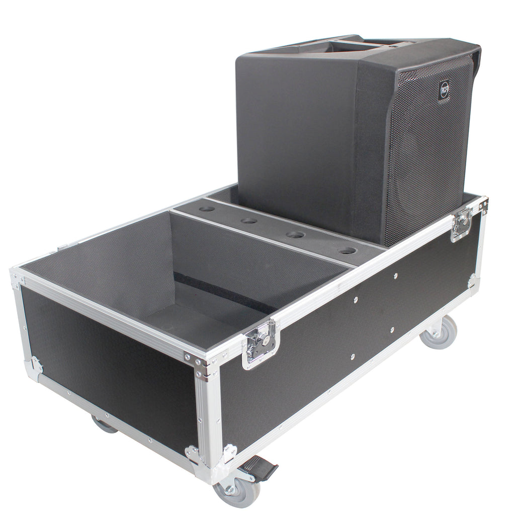 ATA Style Flight-Road Case For RCF EVOX 8 J8 JMIX8 Speaker Array System Fits Two Speakers and Subs