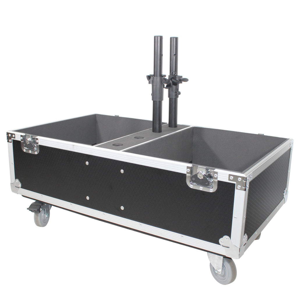 ATA Style Flight-Road Case For RCF EVOX 8 J8 JMIX8 Speaker Array System Fits Two Speakers and Subs