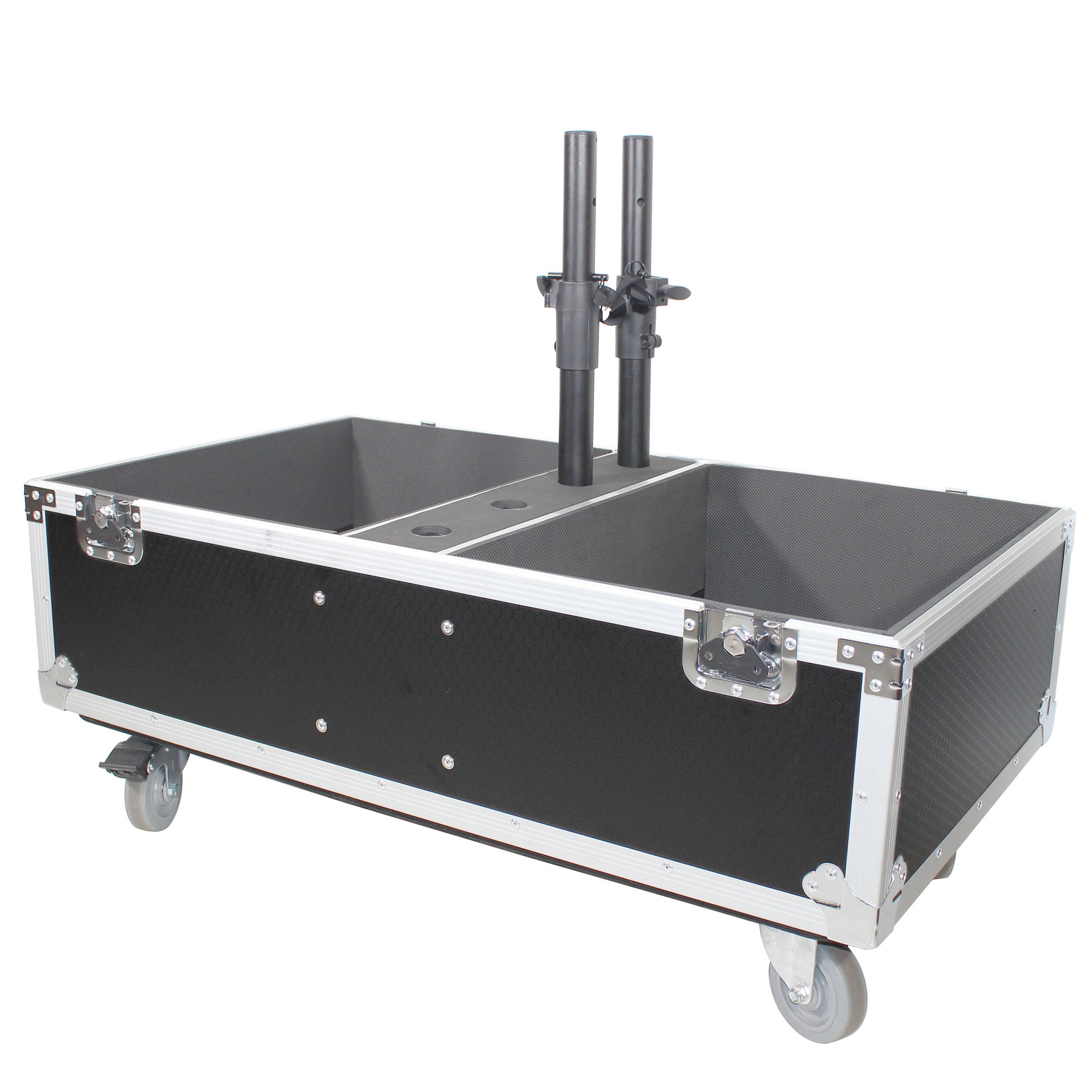 ATA Style Flight-Road Case For RCF EVOX 8 J8 JMIX8 Speaker Array System Fits Two Speakers and Subs