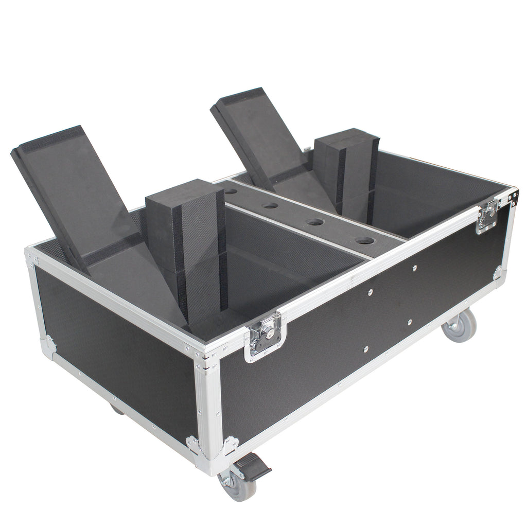 ATA Style Flight-Road Case For RCF EVOX 8 J8 JMIX8 Speaker Array System Fits Two Speakers and Subs