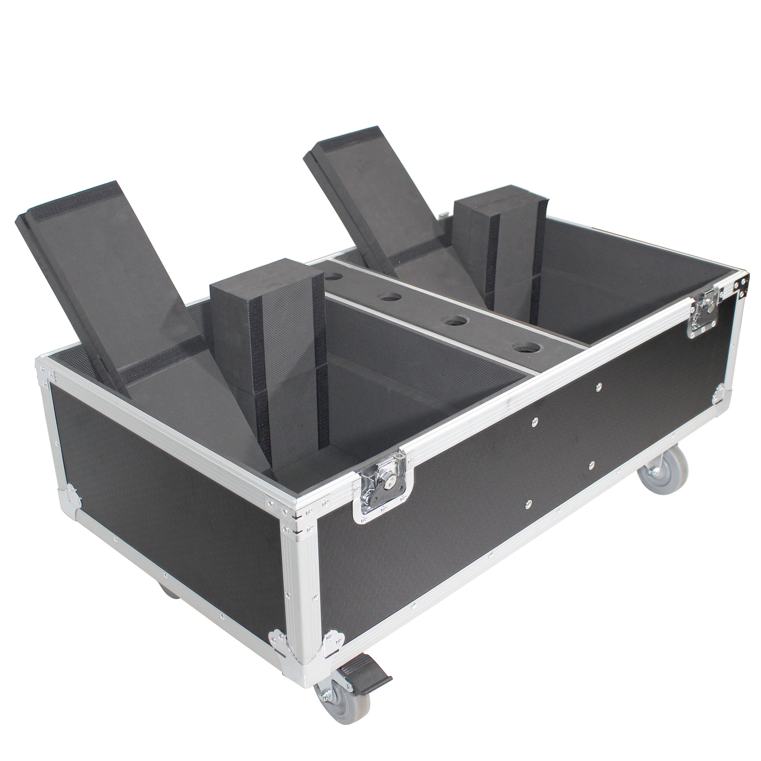 ATA Style Flight-Road Case For RCF EVOX 8 J8 JMIX8 Speaker Array System Fits Two Speakers and Subs