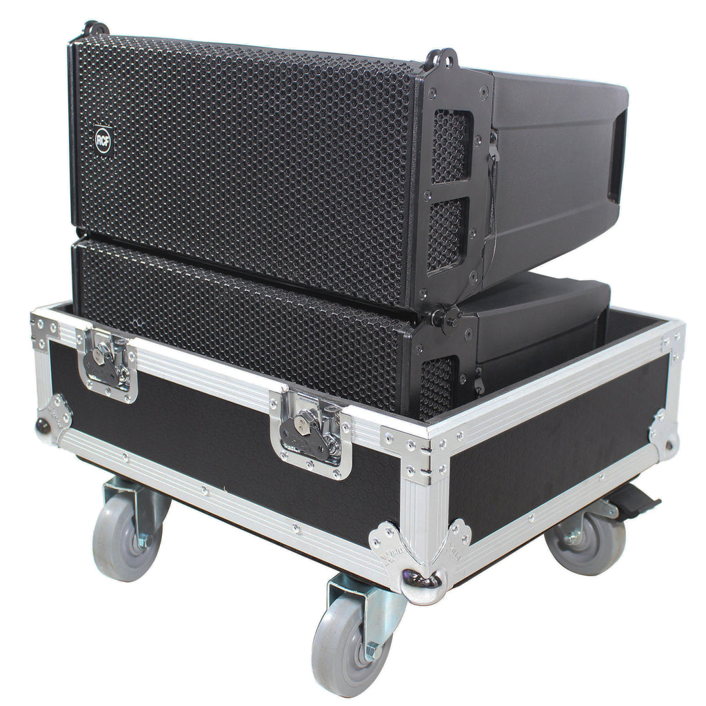 Line Array Flight Case for 2 RCF HDL6-A HDL26-A Speakers W/Wheels