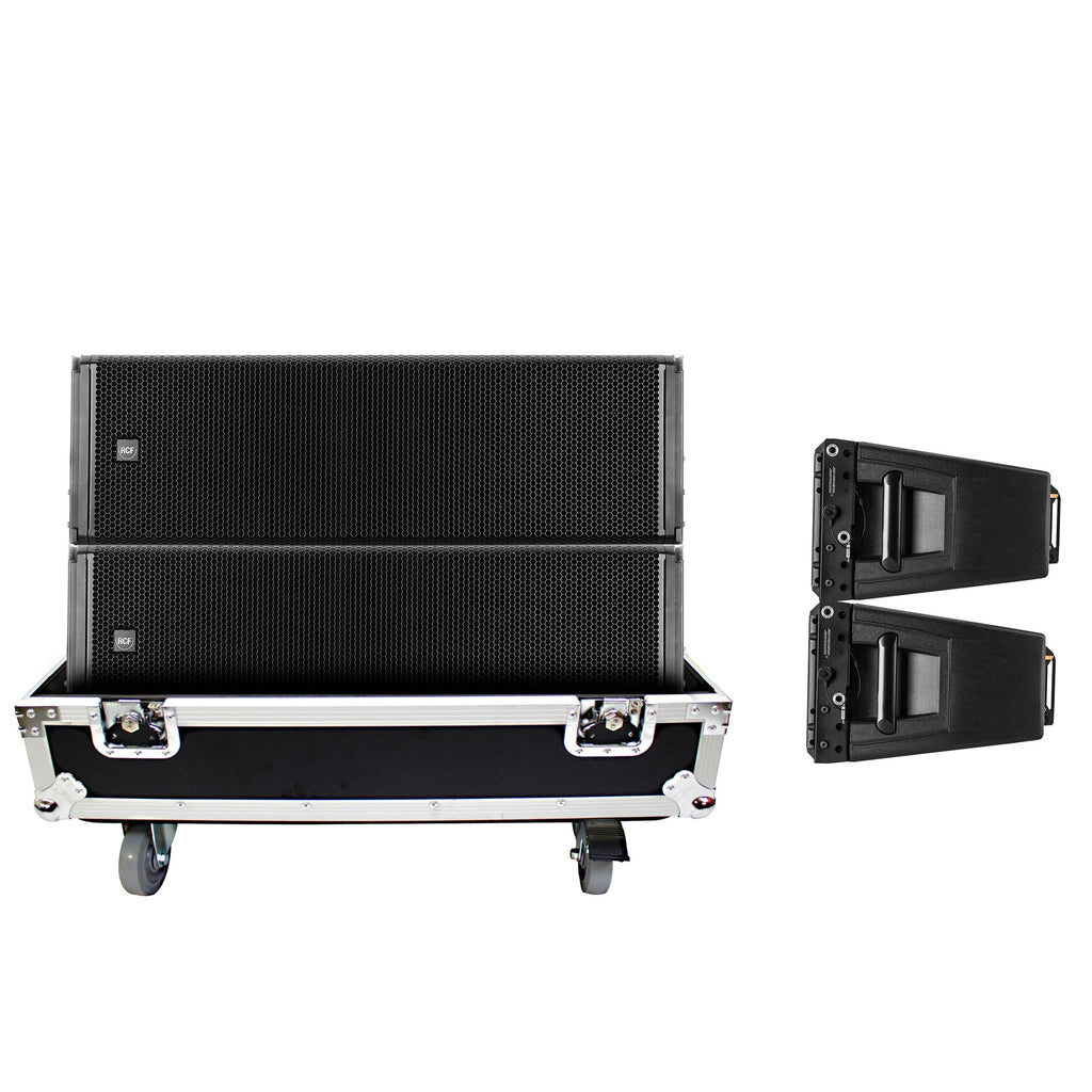 Fits RCF HDL 30-A Line Array Speaker Flight Case W/Wheels (Holds 2 Speakers)