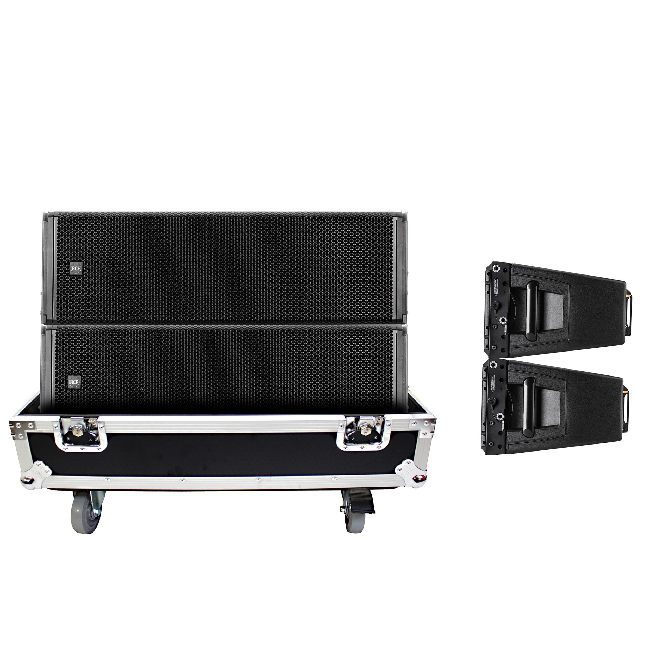 Fits RCF HDL 30-A Line Array Speaker Flight Case W/Wheels (Holds 2 Speakers)
