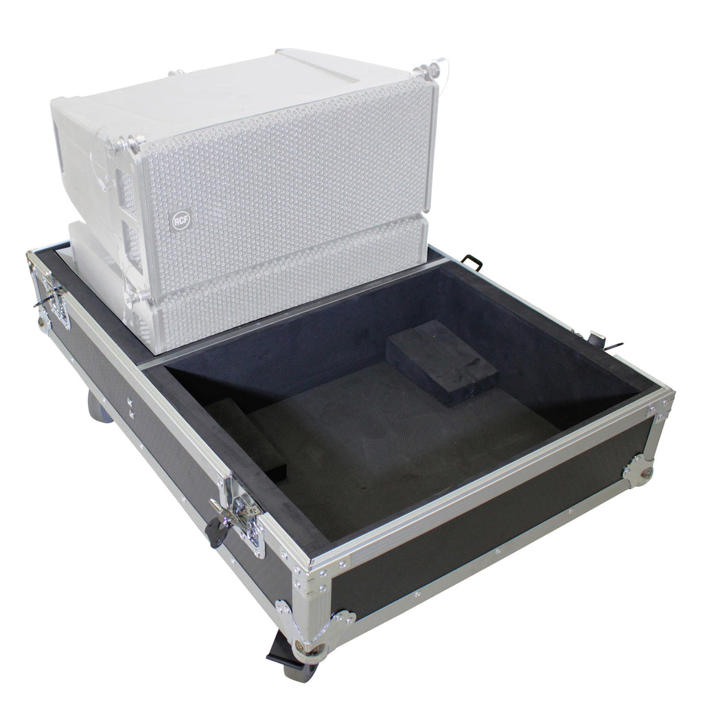 Line Array Flight Case for 4 RCF HDL6-A HDL26-A Speakers W/Wheels