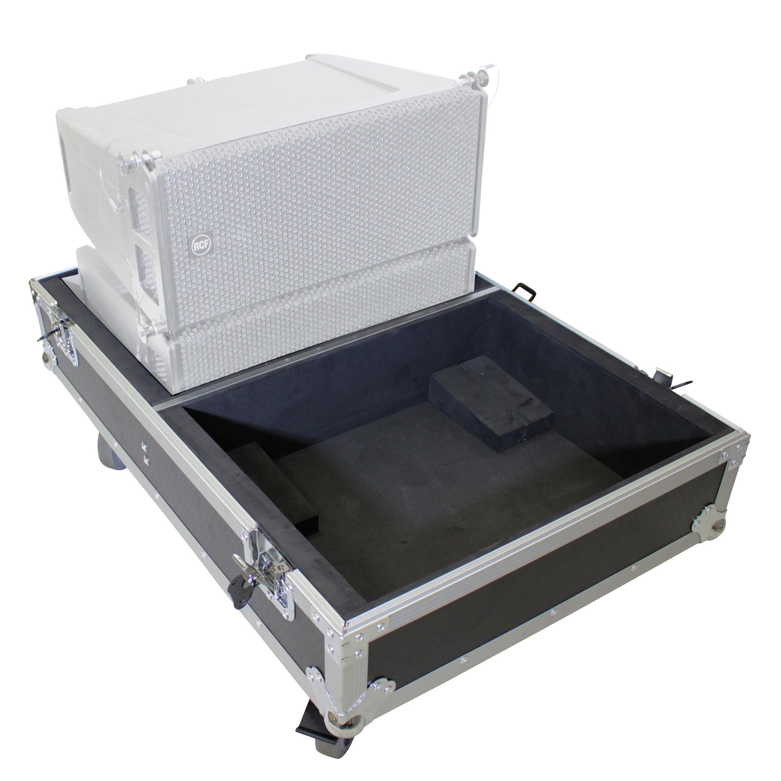 Line Array Flight Case for 4 RCF HDL6-A HDL26-A Speakers W/Wheels
