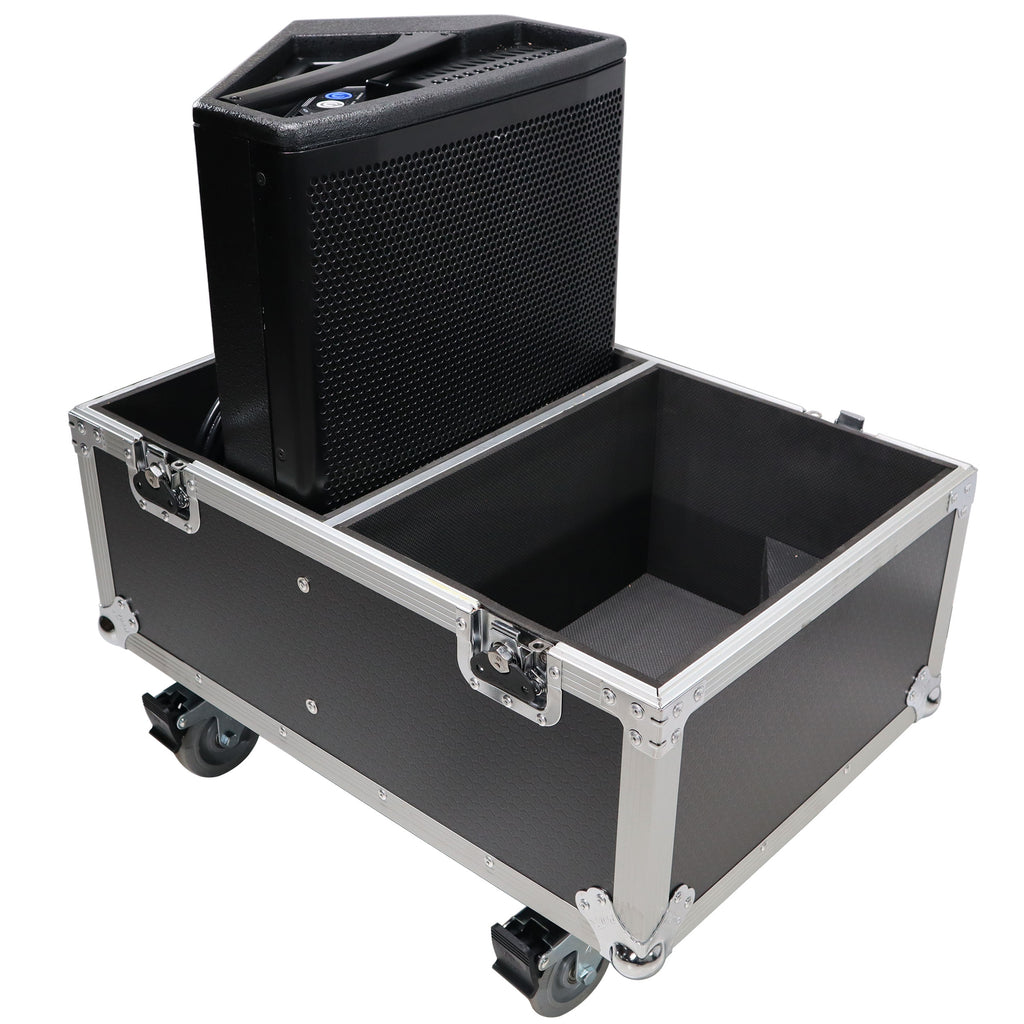 Stage Monitor Flight Case For 2 RCF NX 12-SMA W/4" Wheels