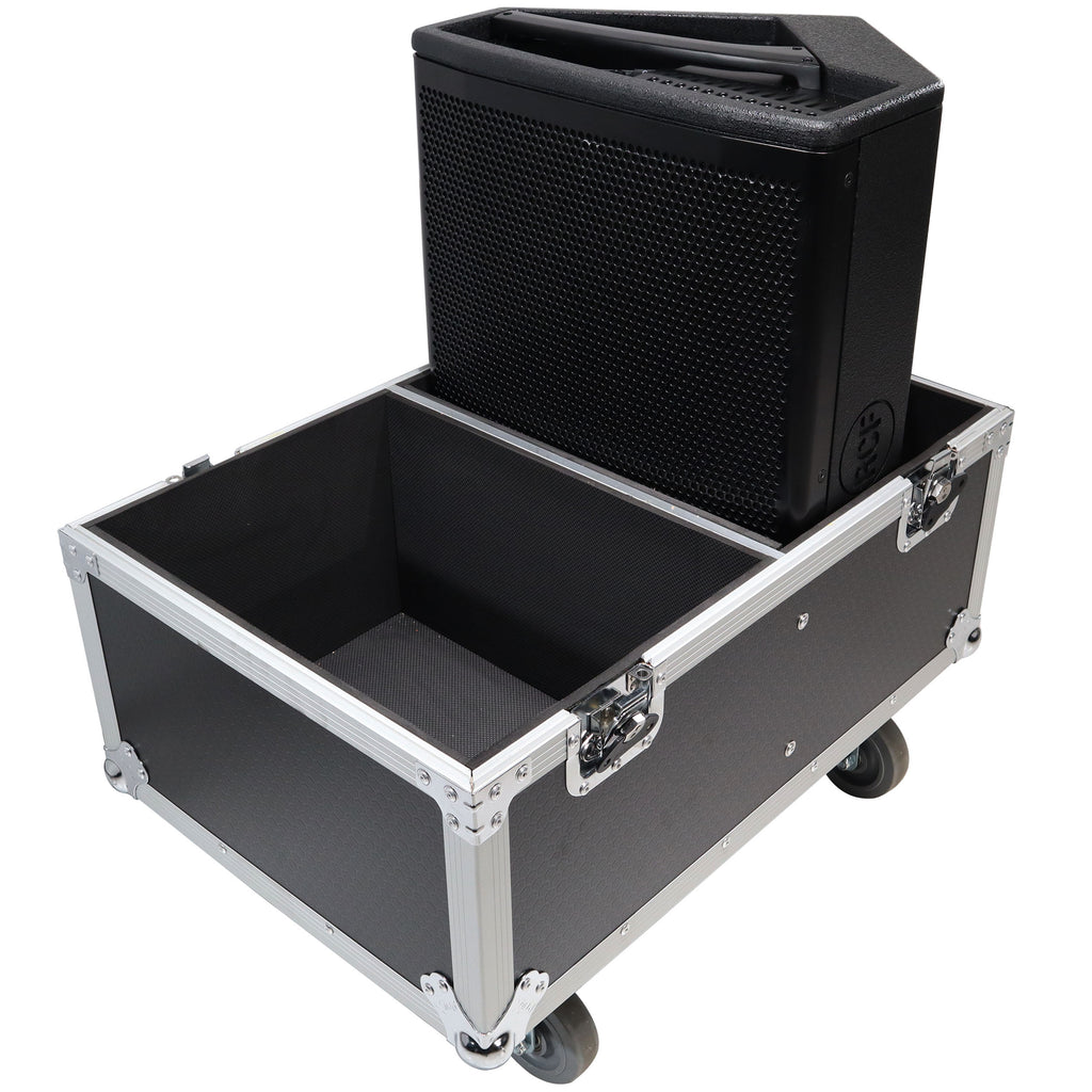 Stage Monitor Flight Case For 2 RCF NX 12-SMA W/4" Wheels