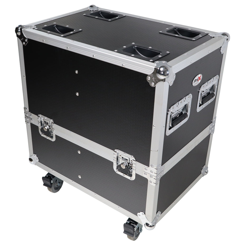 Stage Monitor Flight Case For 2 RCF NX 12-SMA W/4" Wheels