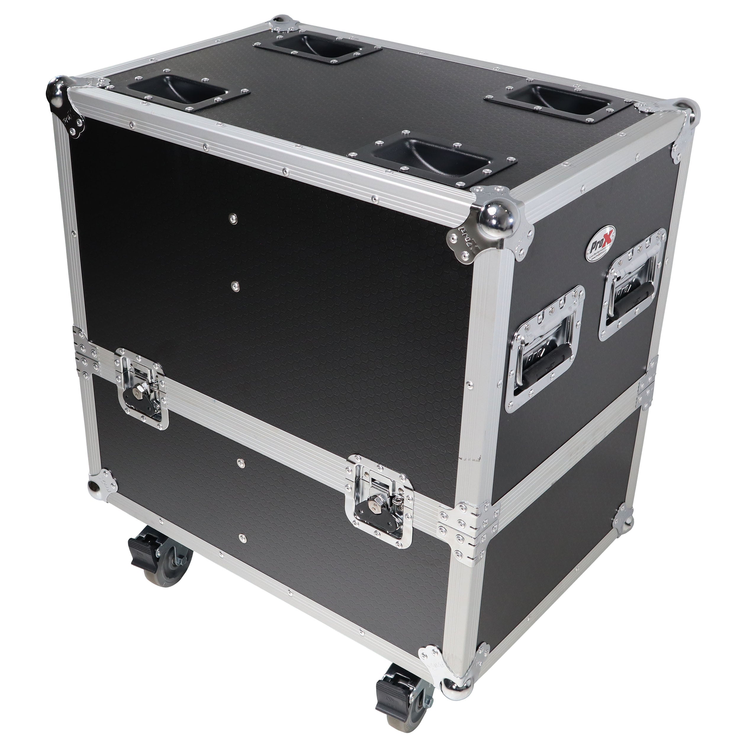 Stage Monitor Flight Case For 2 RCF NX 12-SMA W/4" Wheels