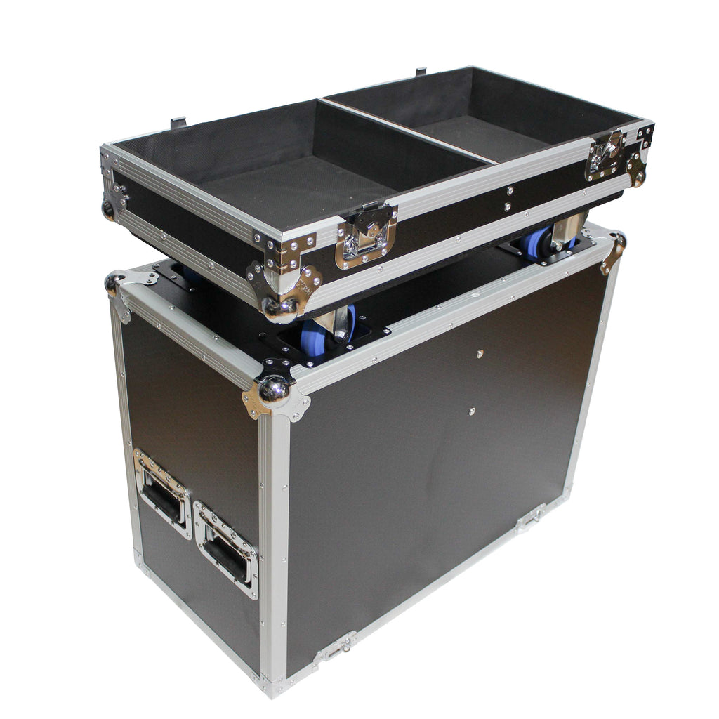 Stage Monitor Flight Case for 2 RCF NX 15-SMA W-4 Inch Casters